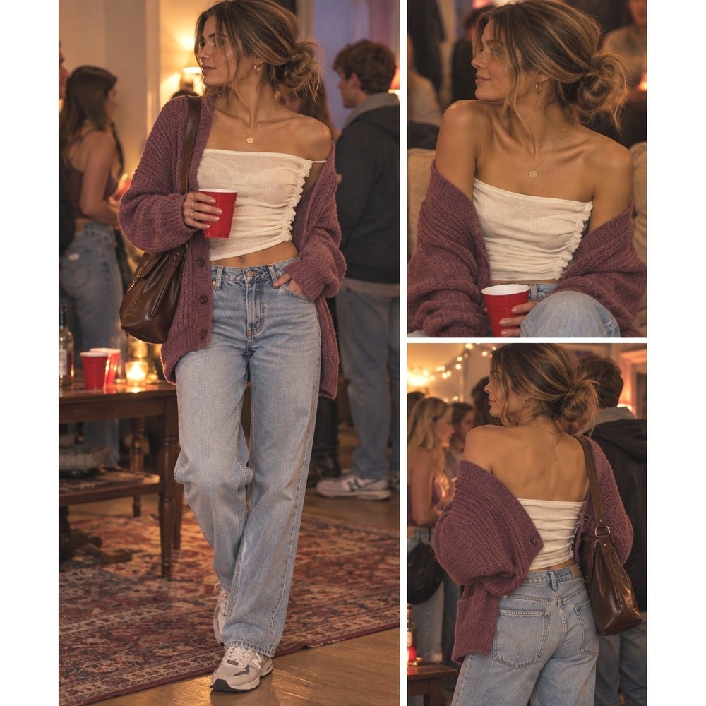 Free People ruched tube top cotton blend comfort layer jeans top college cute sm